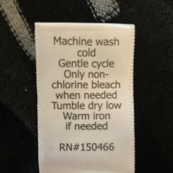 Market & Spruce Women's Black and Gray Striped Cowl Neck Sweater sz.L - Picture 7 of 8